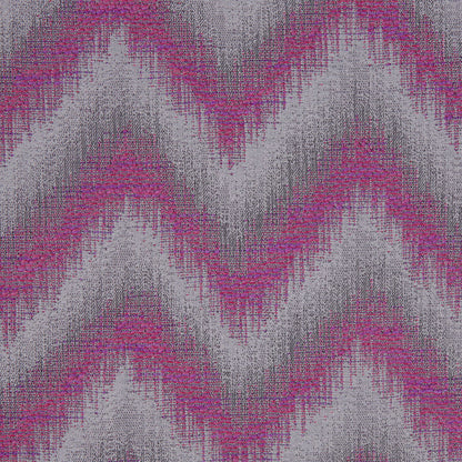 Fuchsia Zig-Zag Geometric Polyester Woven Detail