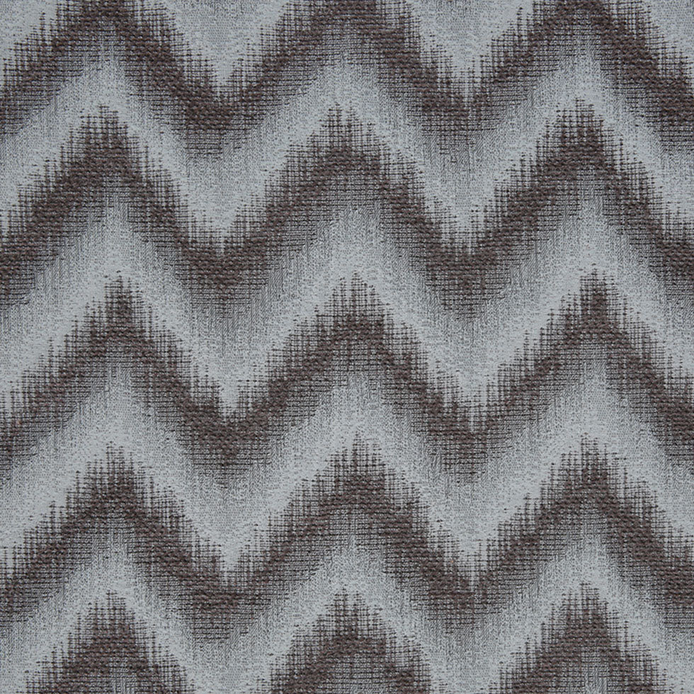 Blue Zig-Zag Geometric Polyester Woven