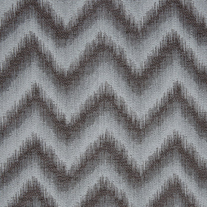 Blue Zig-Zag Geometric Polyester Woven