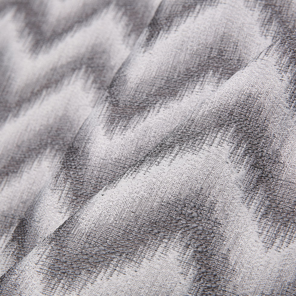 Silver Zig-Zag Geometric Polyester Woven - Folded