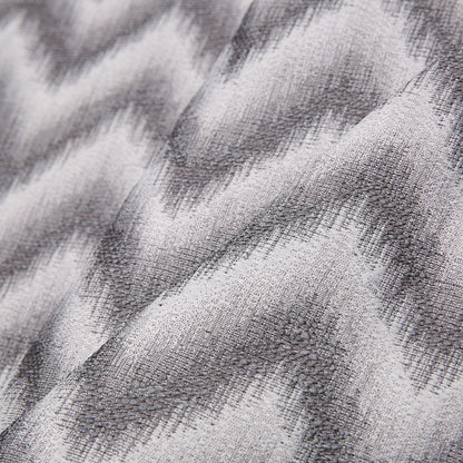 Silver Zig-Zag Geometric Polyester Woven - Folded
