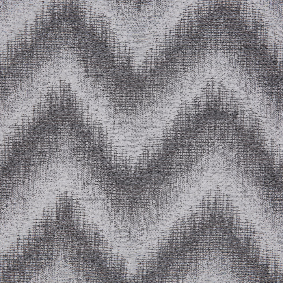 Silver Zig-Zag Geometric Polyester Woven - Detail