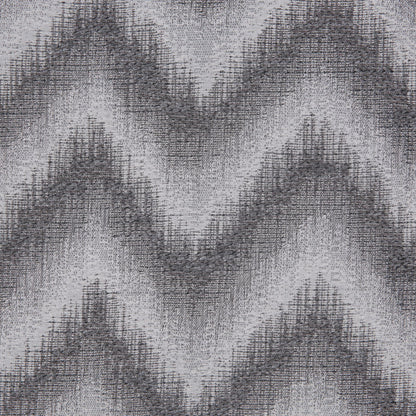 Silver Zig-Zag Geometric Polyester Woven - Detail