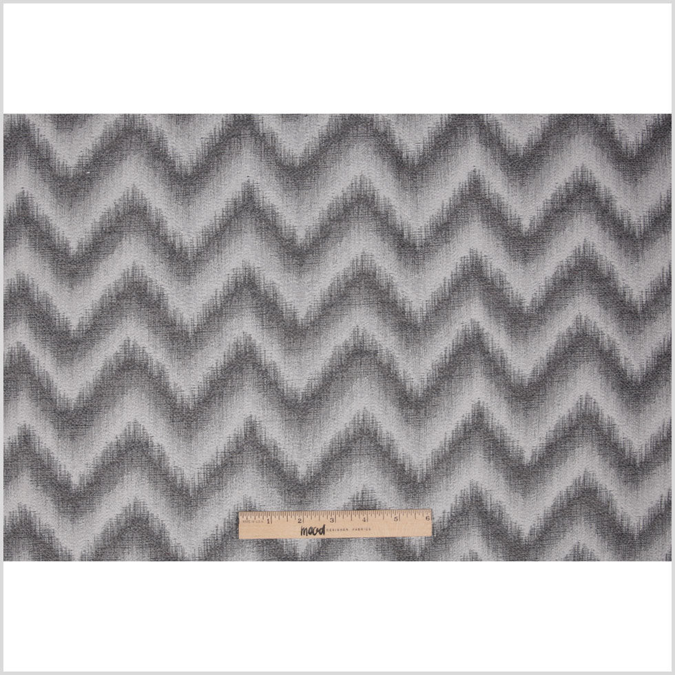 Silver Zig-Zag Geometric Polyester Woven - Full