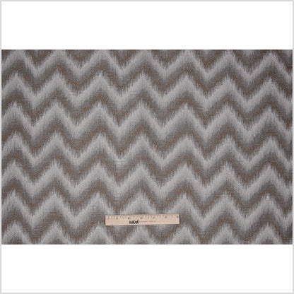 Gray Zig-Zag Geometric Polyester Woven Full