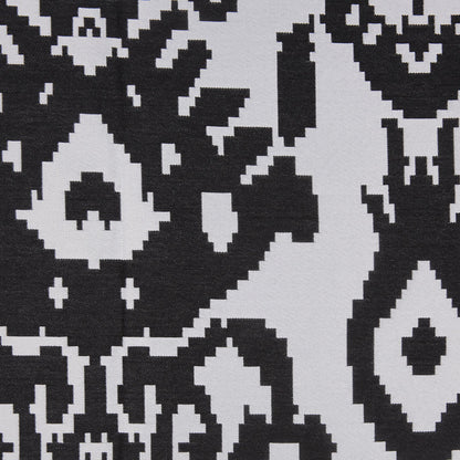 Black Geometric Polyester Brocade
