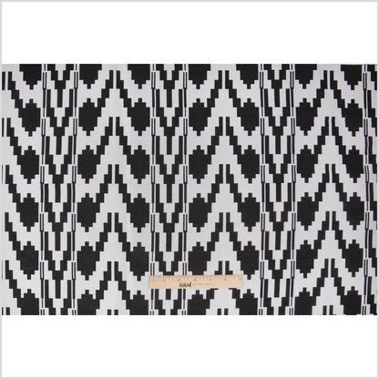 Black Geometric Polyester Brocade - Full