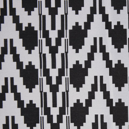 Black Geometric Polyester Brocade