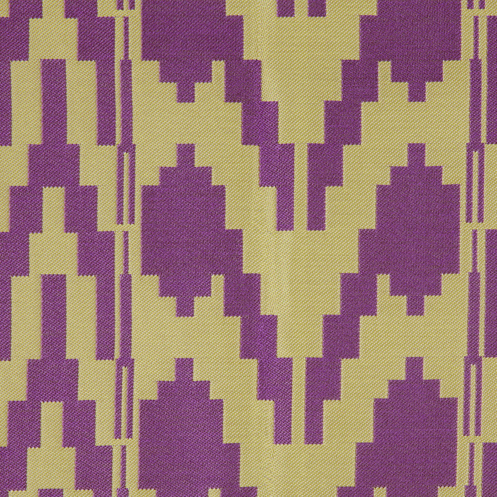 Purple Geometric Polyester Brocade Detail
