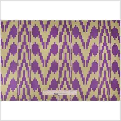 Purple Geometric Polyester Brocade Full