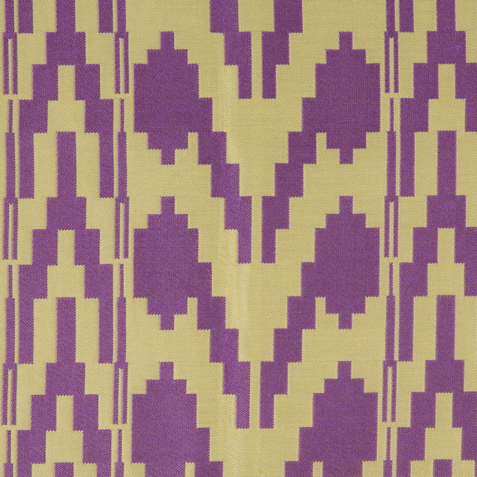 Purple Geometric Polyester Brocade