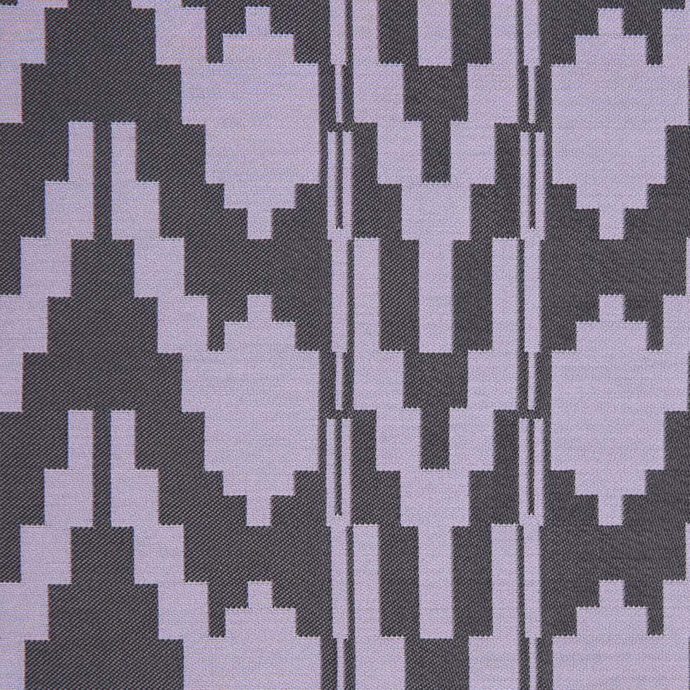Lilac Geometric Polyester Brocade - Detail