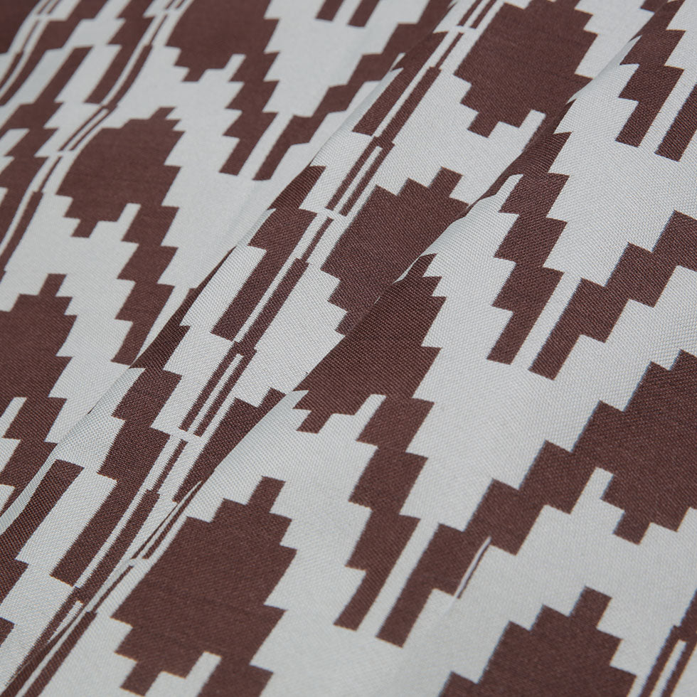 Mint Geometric Polyester Brocade Folded