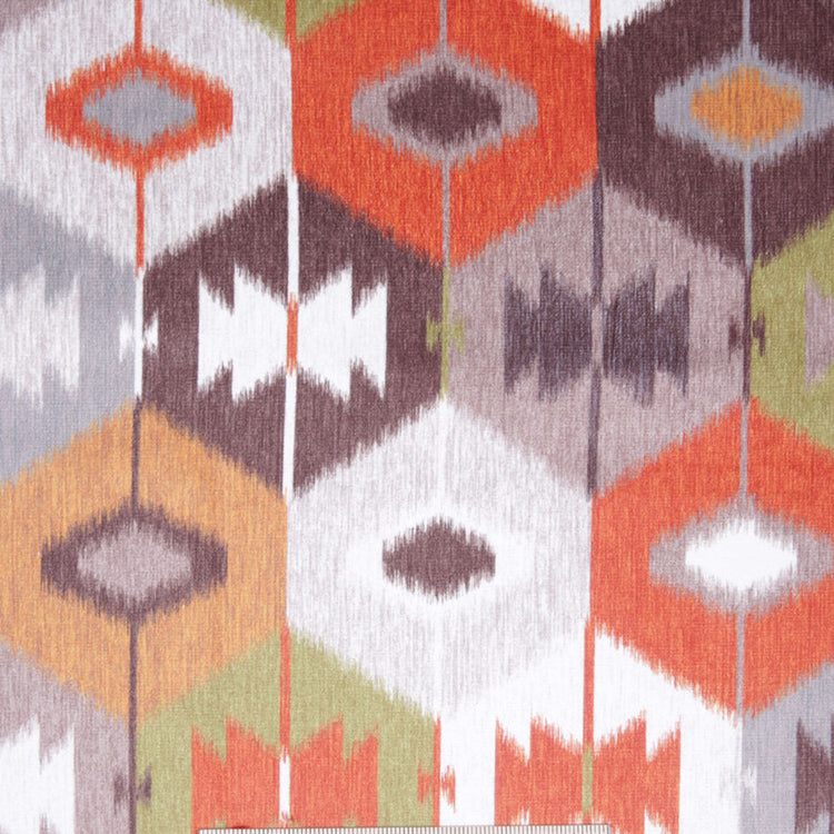 template--26688905969737__main-Turkish Orange Ikat Geometric Upholstery Velvet