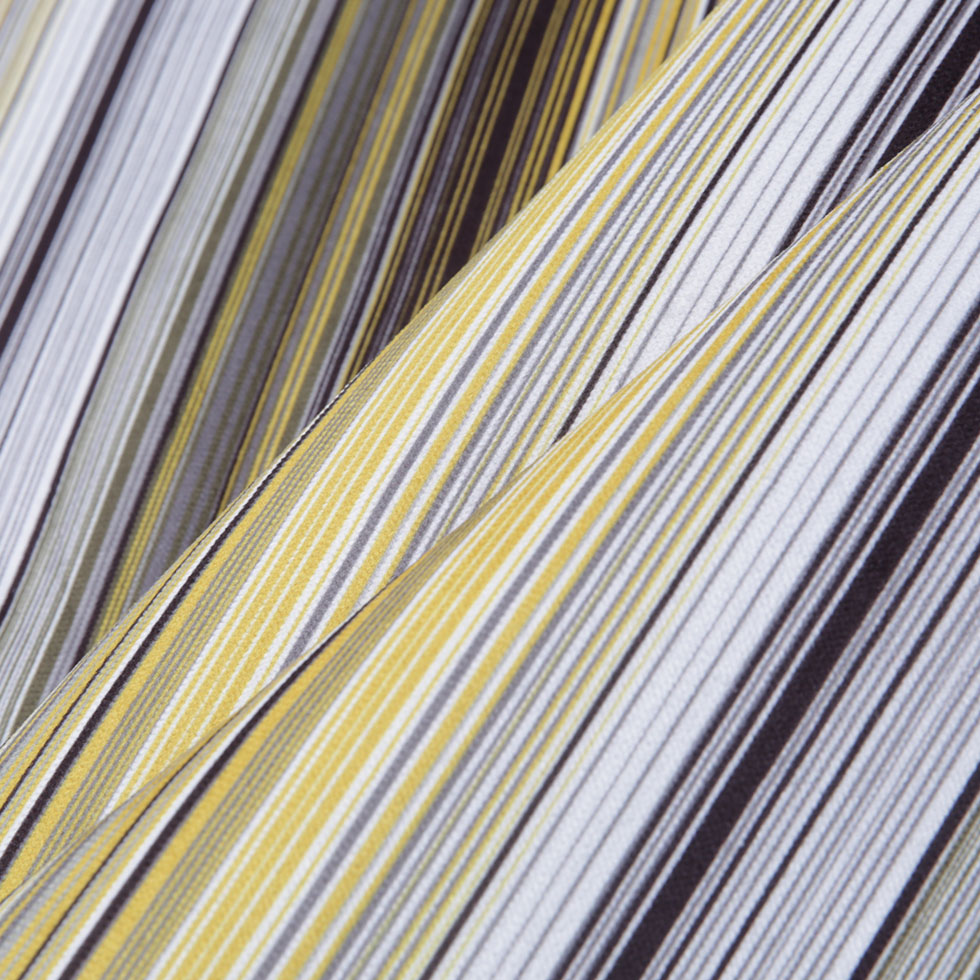 Yellow Striped Upholstery Velvet Folded