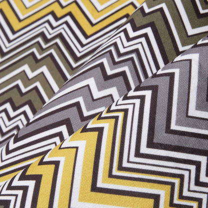 Yellow Geometric Upholstery Velvet Folded