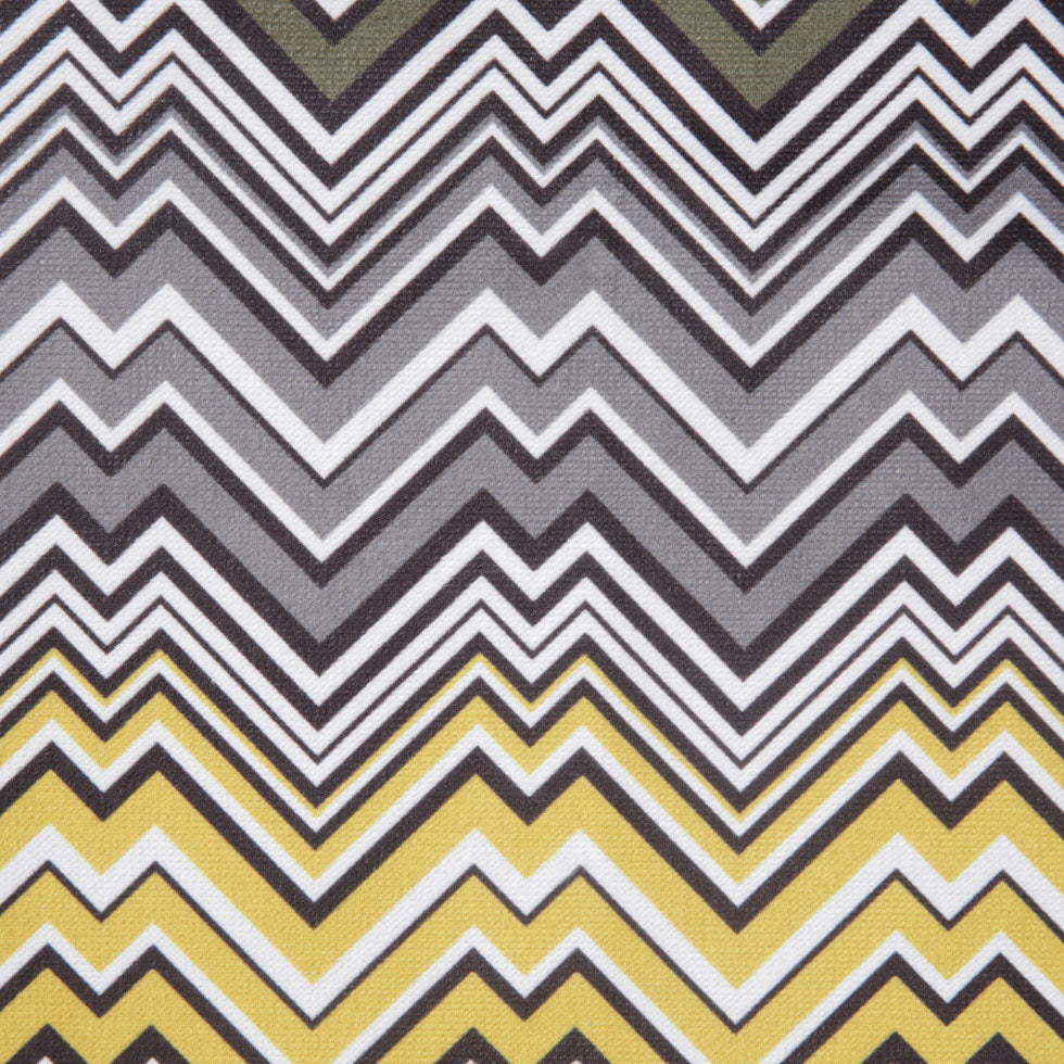 Yellow Geometric Upholstery Velvet Detail