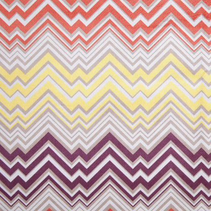 Orange Geometric Upholstery Velvet