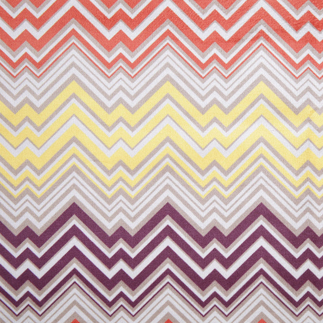 Orange Geometric Upholstery Velvet