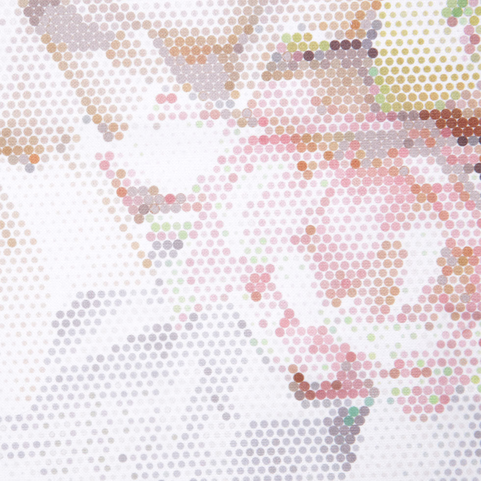 Green Pixelated Floral Upholstery Velvet Detail