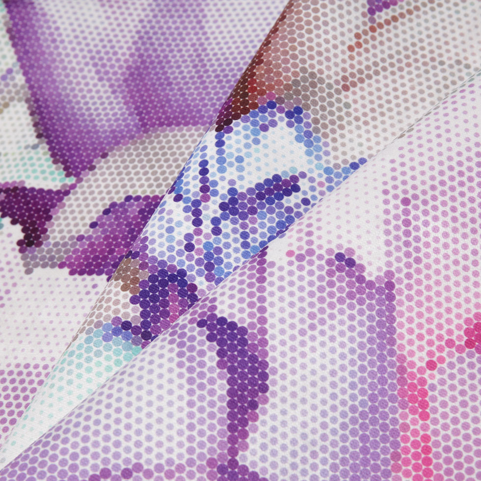 Spring Pixelated Floral Upholstery Velvet Folded