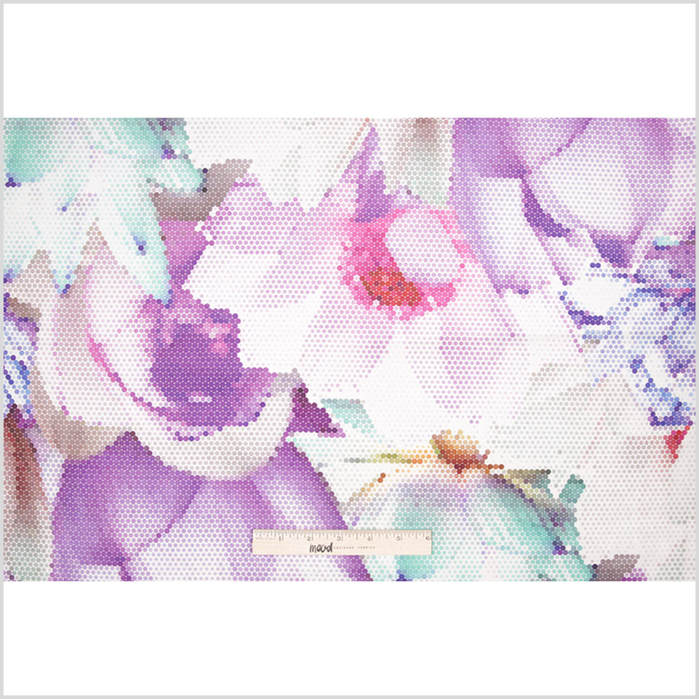 Spring Pixelated Floral Upholstery Velvet Full