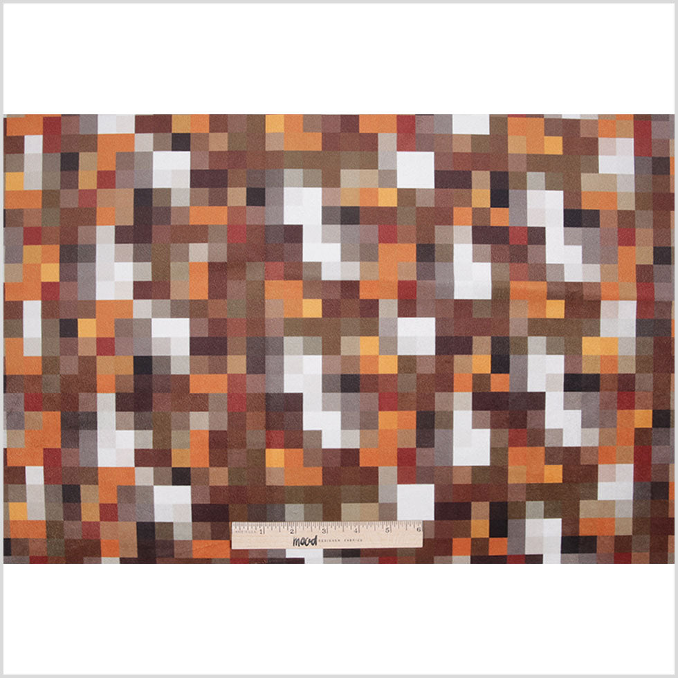 Orange Geometric Upholstery Velvet Full