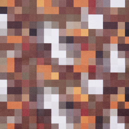 Orange Geometric Upholstery Velvet