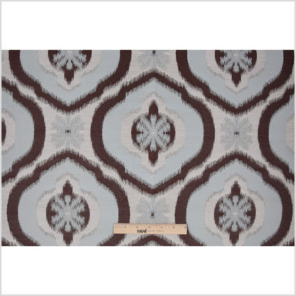 Mint Blue Ikat Damask Polyester Woven - Full