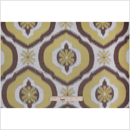 Gold Ikat Damask Polyester Woven Full