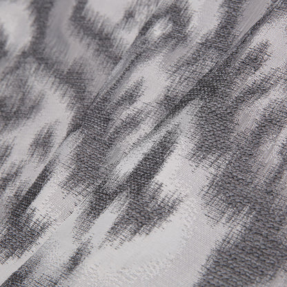 Silver Ikat Damask Polyester Woven Folded