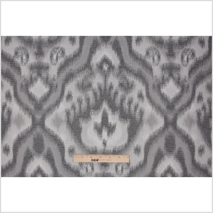Silver Ikat Damask Polyester Woven Full