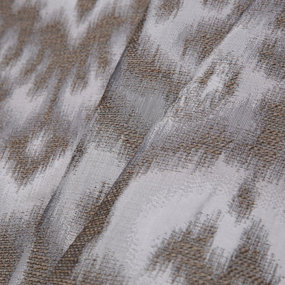 Gray Ikat Damask Polyester Woven - Folded