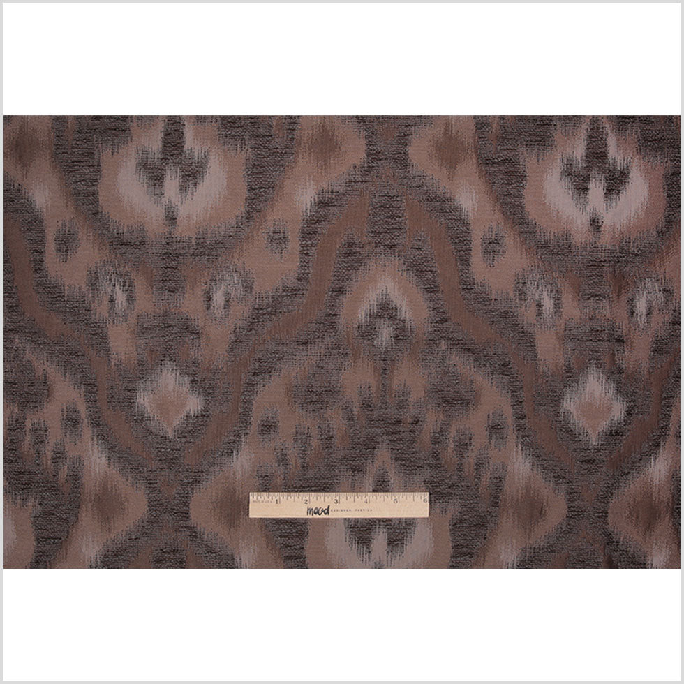 Espresso Ikat Damask Polyester Woven Full