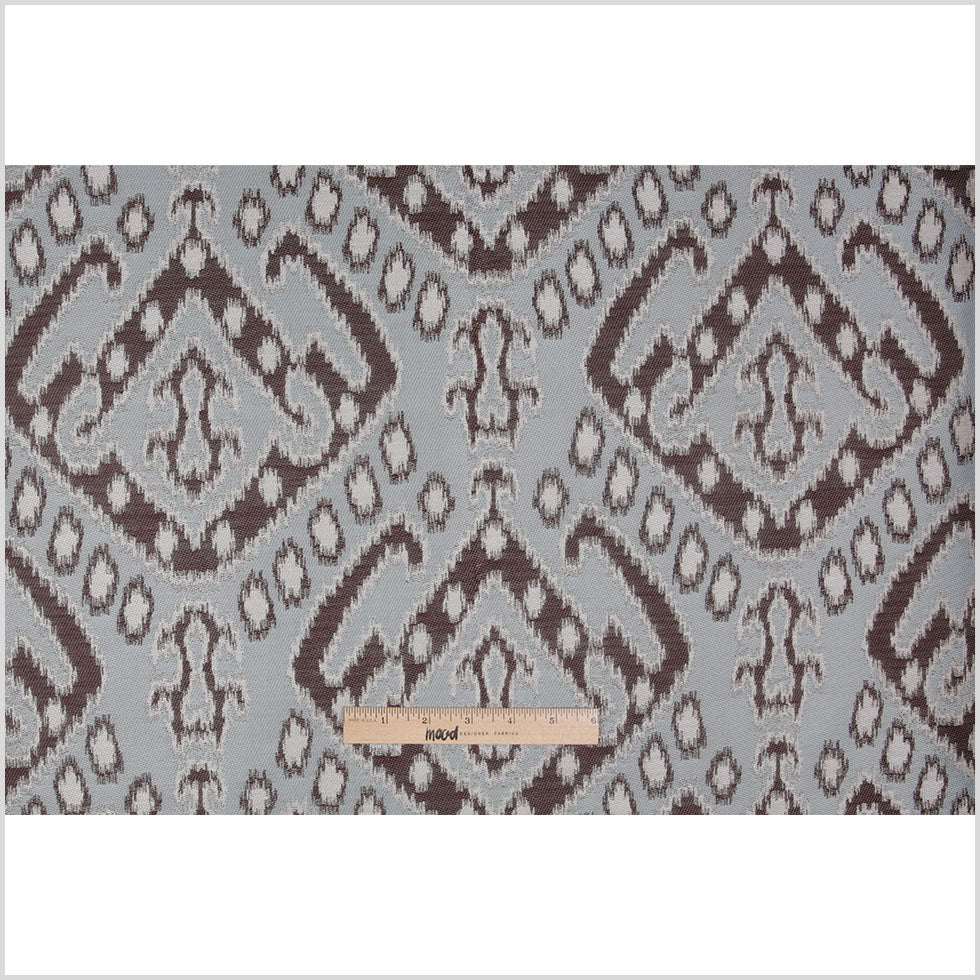 Ice Blue Damask Polyester Woven Full