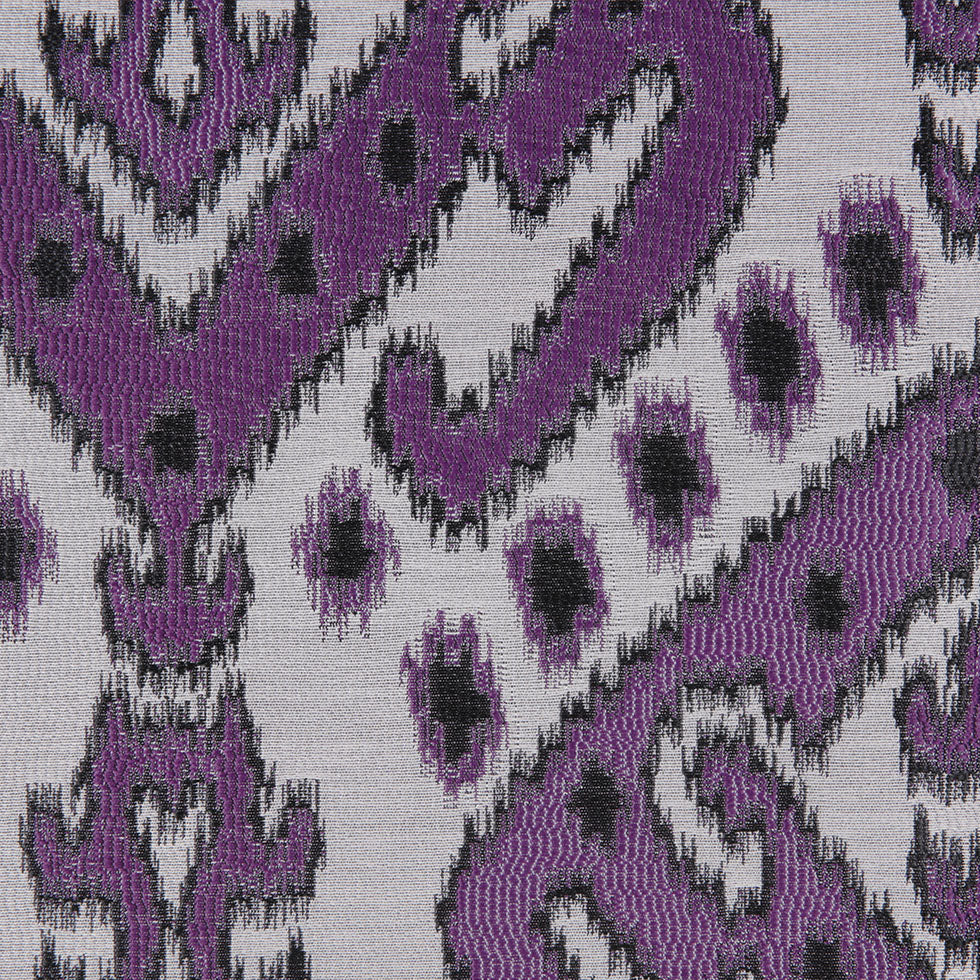 Purple Damask Polyester Woven Detail