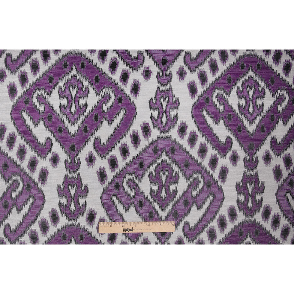 Purple Damask Polyester Woven Full