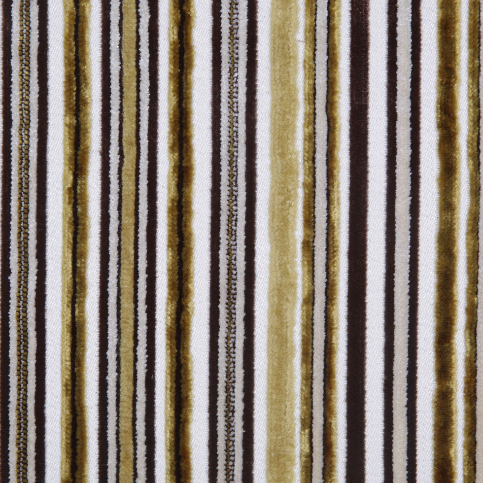 Gold Laser-Cut Striped Polyester Velvet Detail