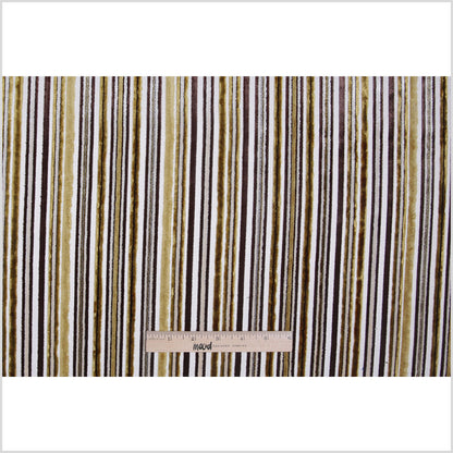 Gold Laser-Cut Striped Polyester Velvet Full
