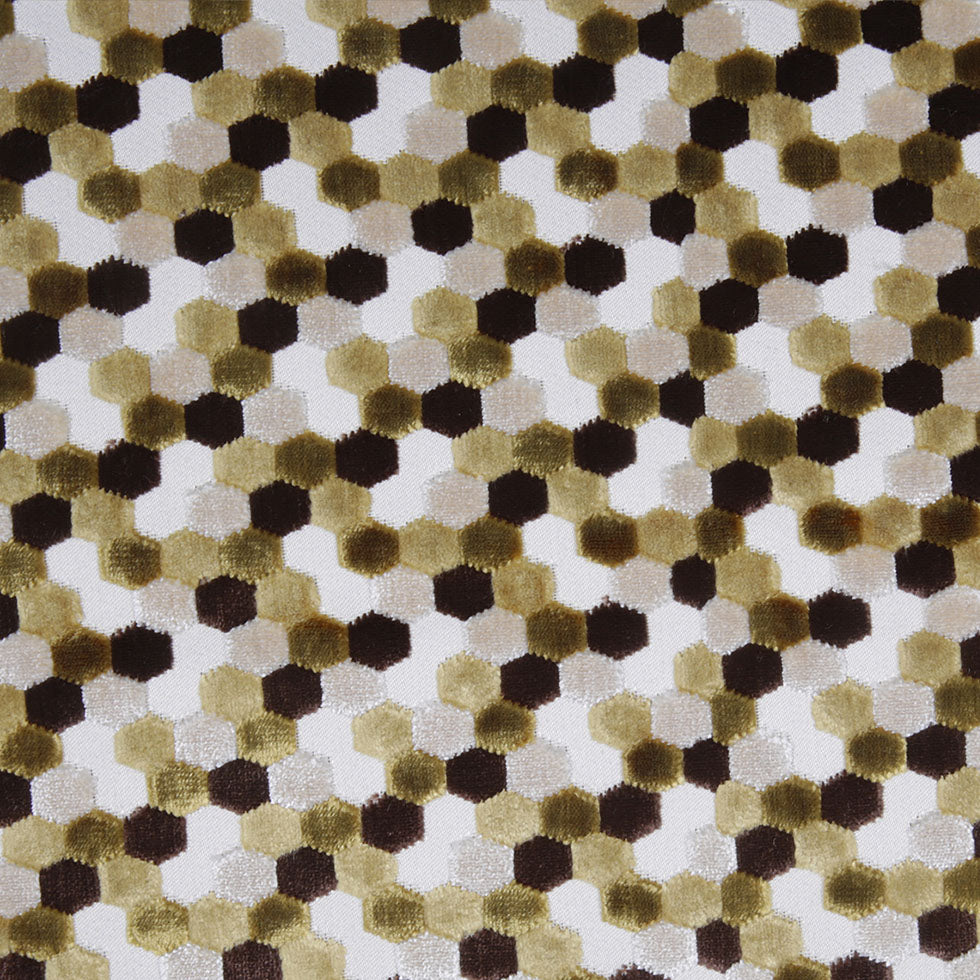 Grass Laser-Cut Geometric Polyester Velvet