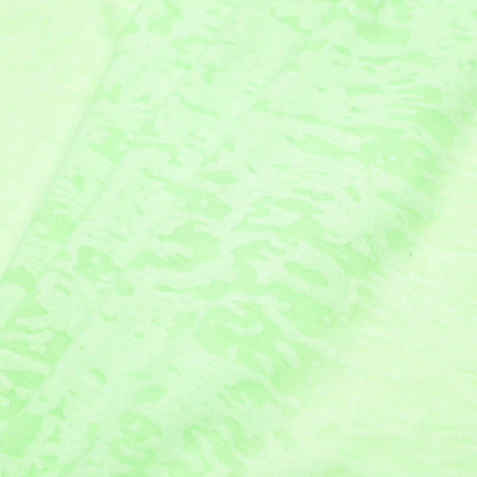 Neon Yellow Abstract Burnout Cotton-Polyester Jersey Folded