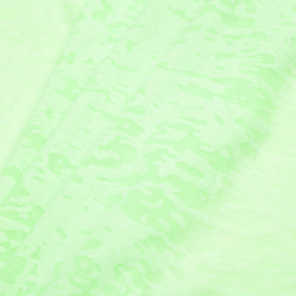 Neon Yellow Abstract Burnout Cotton-Polyester Jersey Folded