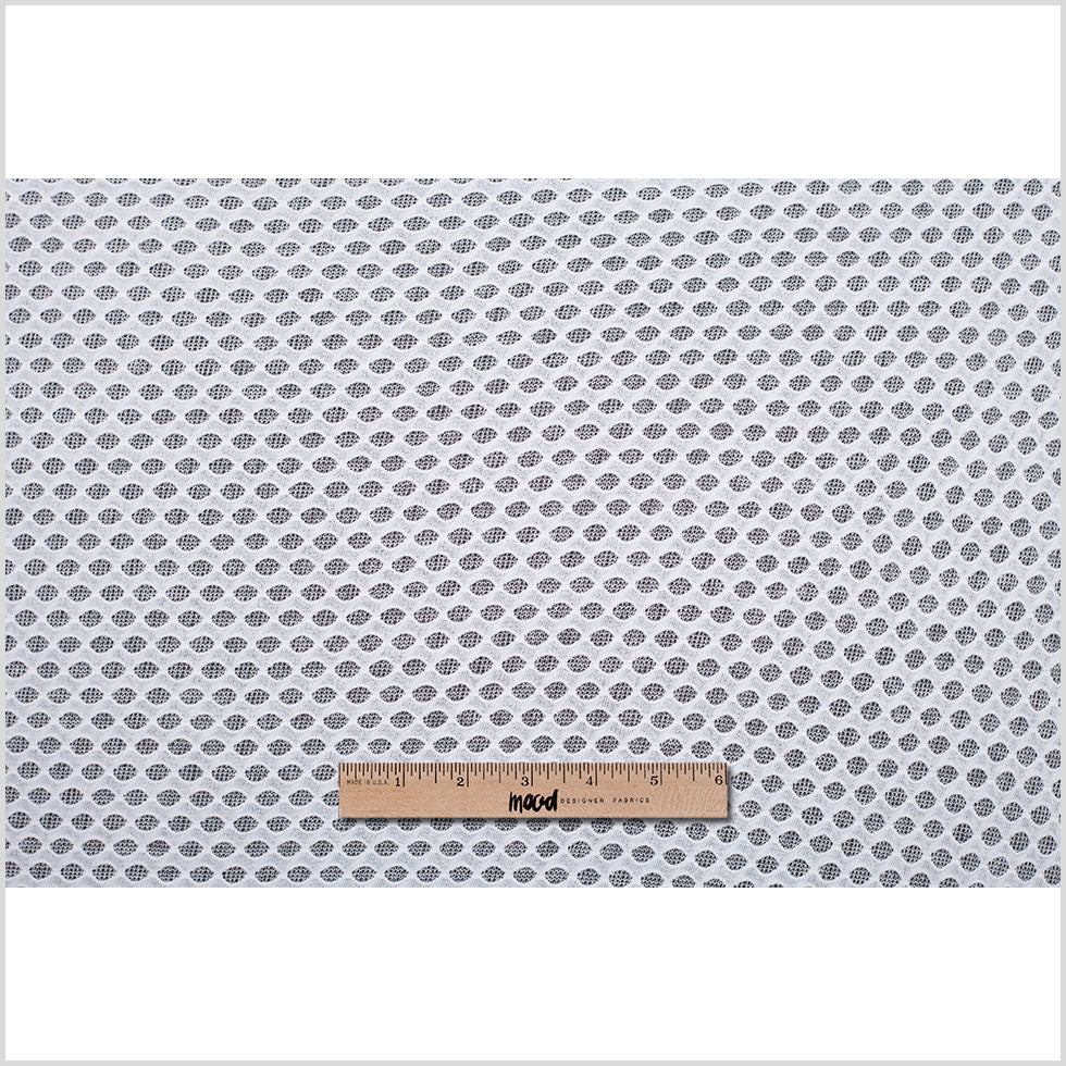 White Double Knit Honeycomb Mesh - Folded