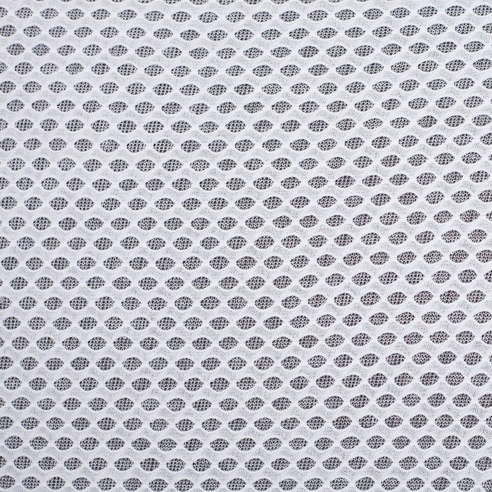 White Double Knit Honeycomb Mesh