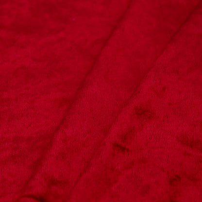 Red Polyester Velour Detail
