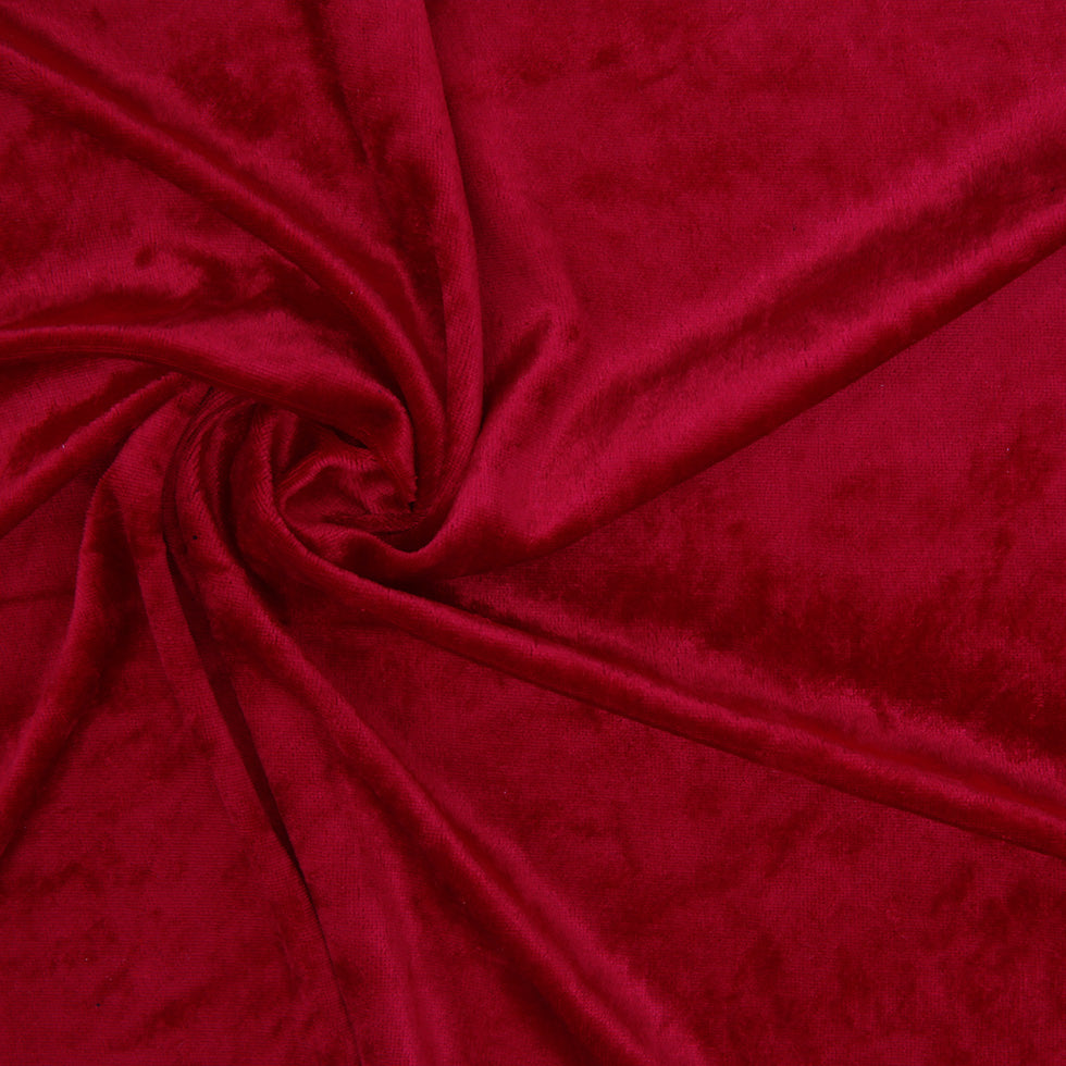 Red Polyester Velour Full