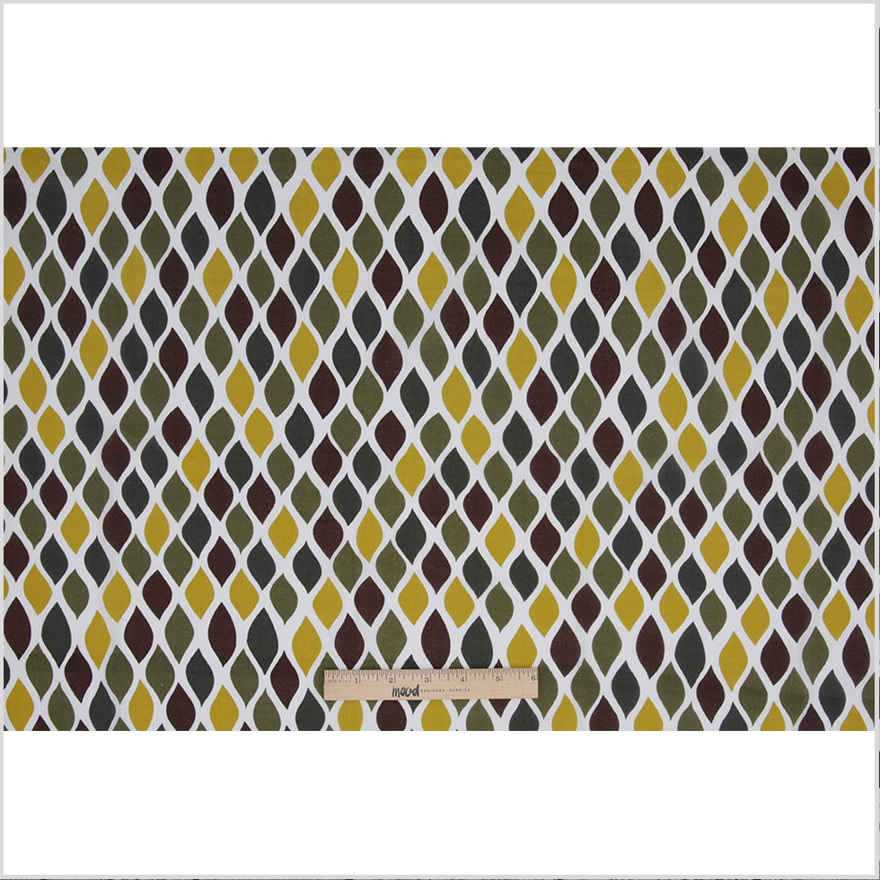 Multi-Green Misc Printed Cotton Voile - Folded