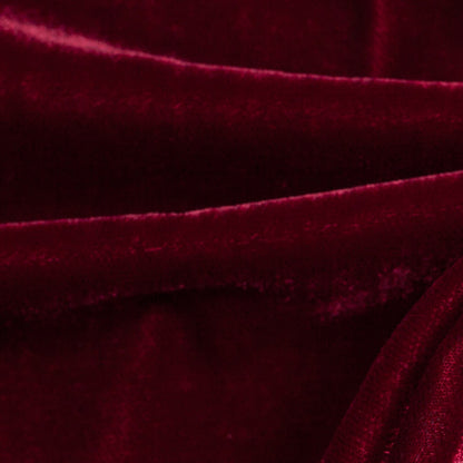 Garnet Solid Polyester Micro Velvet - Full