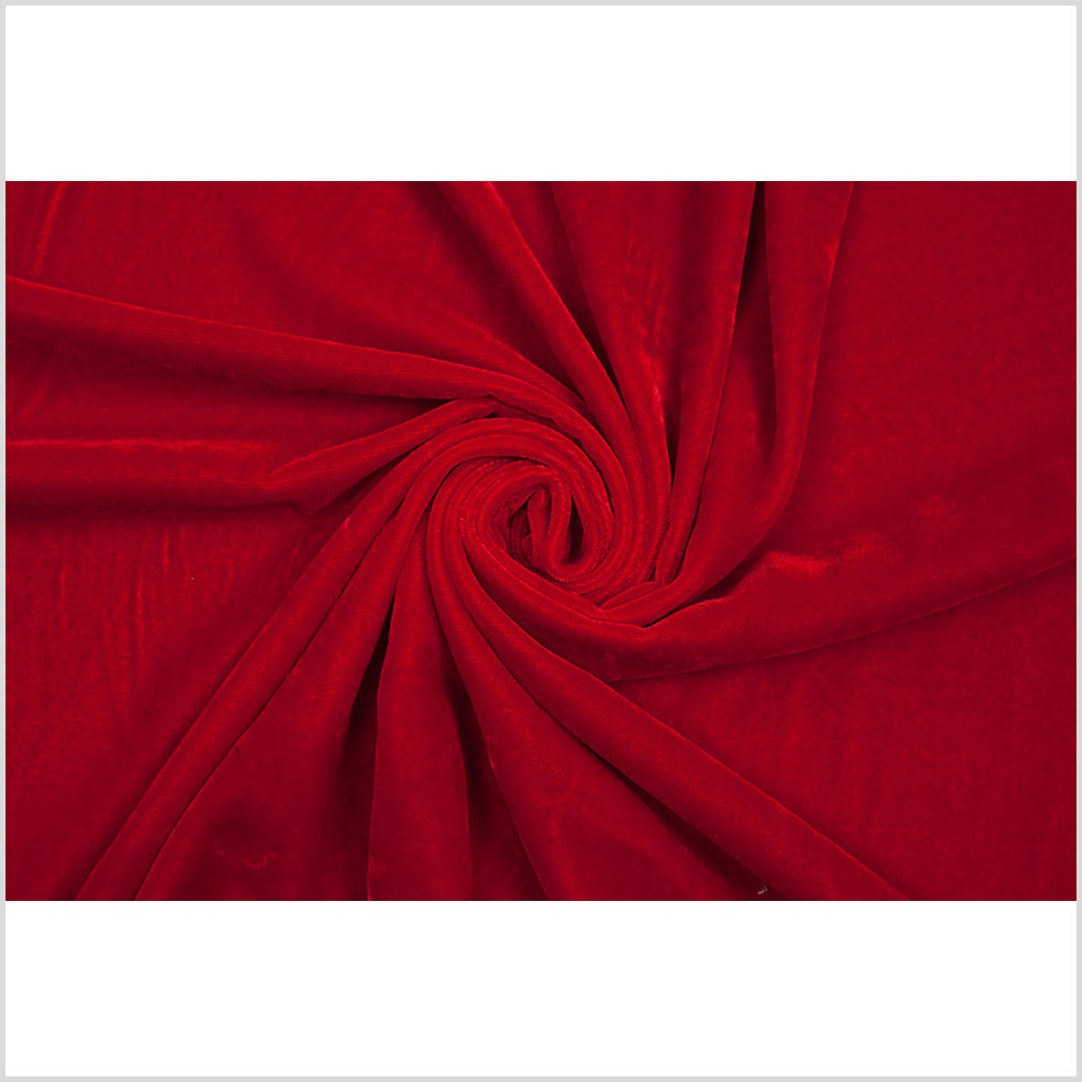 Polyester Micro Velvet - Red Folded