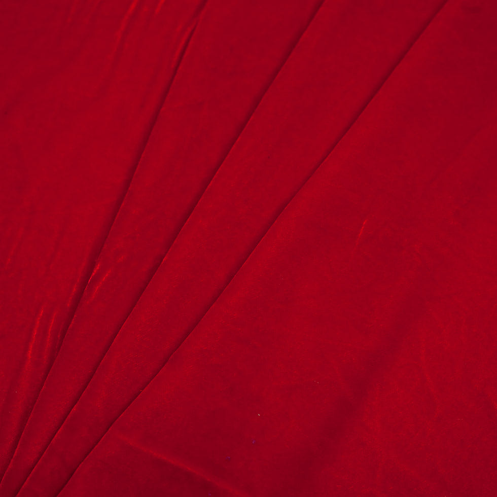 Polyester Micro Velvet - Red Detail
